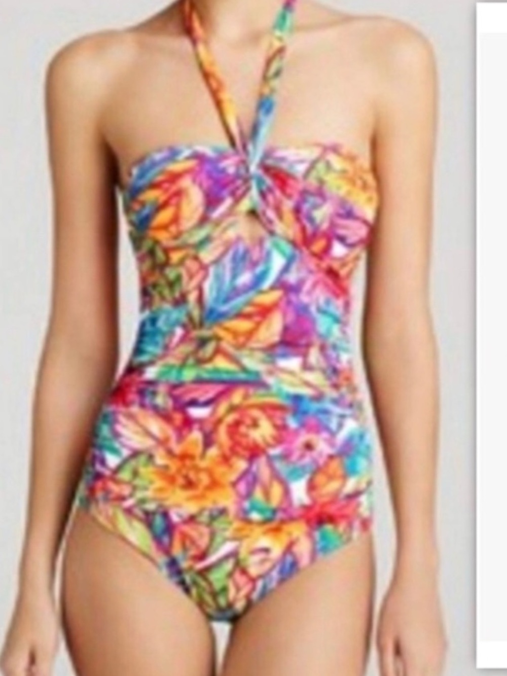 Lauren Ralph Lauren Polynesian Floral Swimsuit Medium One Piece Multicolor